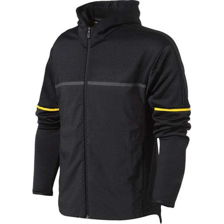 Adidas Adidas Brand Logo Letter Athleisure Training Breathable Fleece Lined Hood Jackets & Coats Men's Black