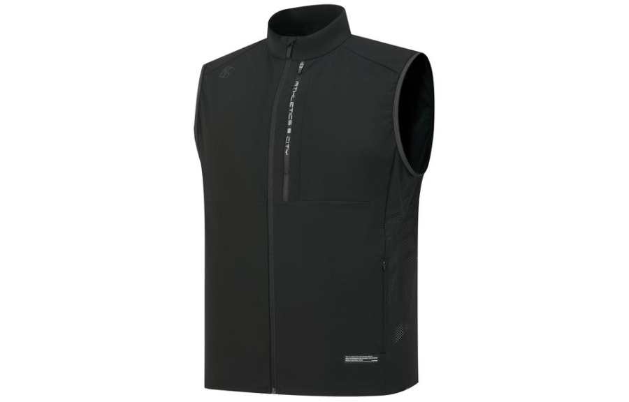RAPIDO RAPIDO Vests Men's Black Stand Collar Moderate Other