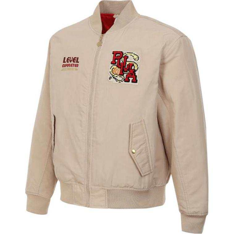 PUMA PUMA Puffer Jackets Men's Khaki Baseball Collar Moderate