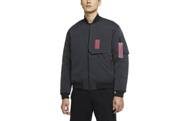 Jordan Jordan Solid Color Baseball Collar Down Jacket Men's Black