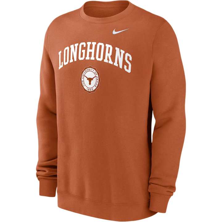 Nike Nike Texas Longhorns Arched Seal Men's Nike College Pullover Crew