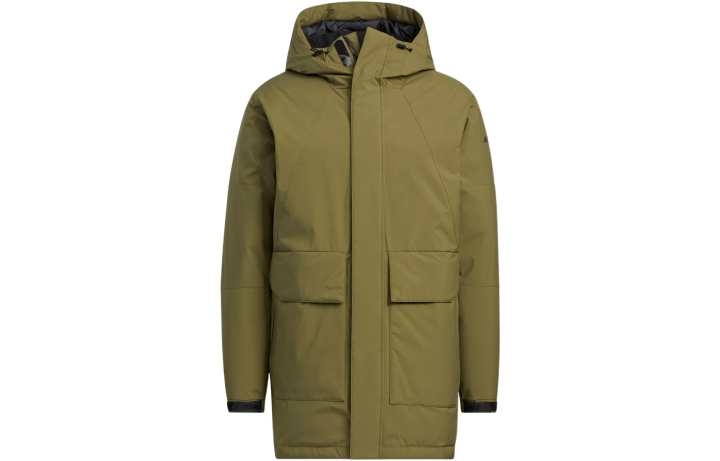 Adidas Adidas Down Jackets Men's Army Green Hooded Moderate