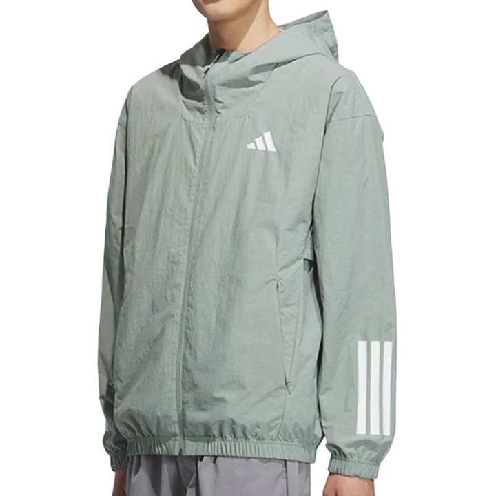 Adidas Adidas Jackets Men's Gray Hooded Non Detachable Moderate