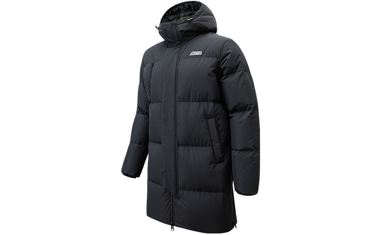 ANTA ANTA Down Jackets Men's Black Hooded Moderate