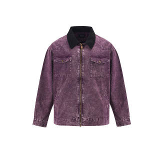 GTRG Denim Jackets Unisex Lapel Moderate Straight Fit