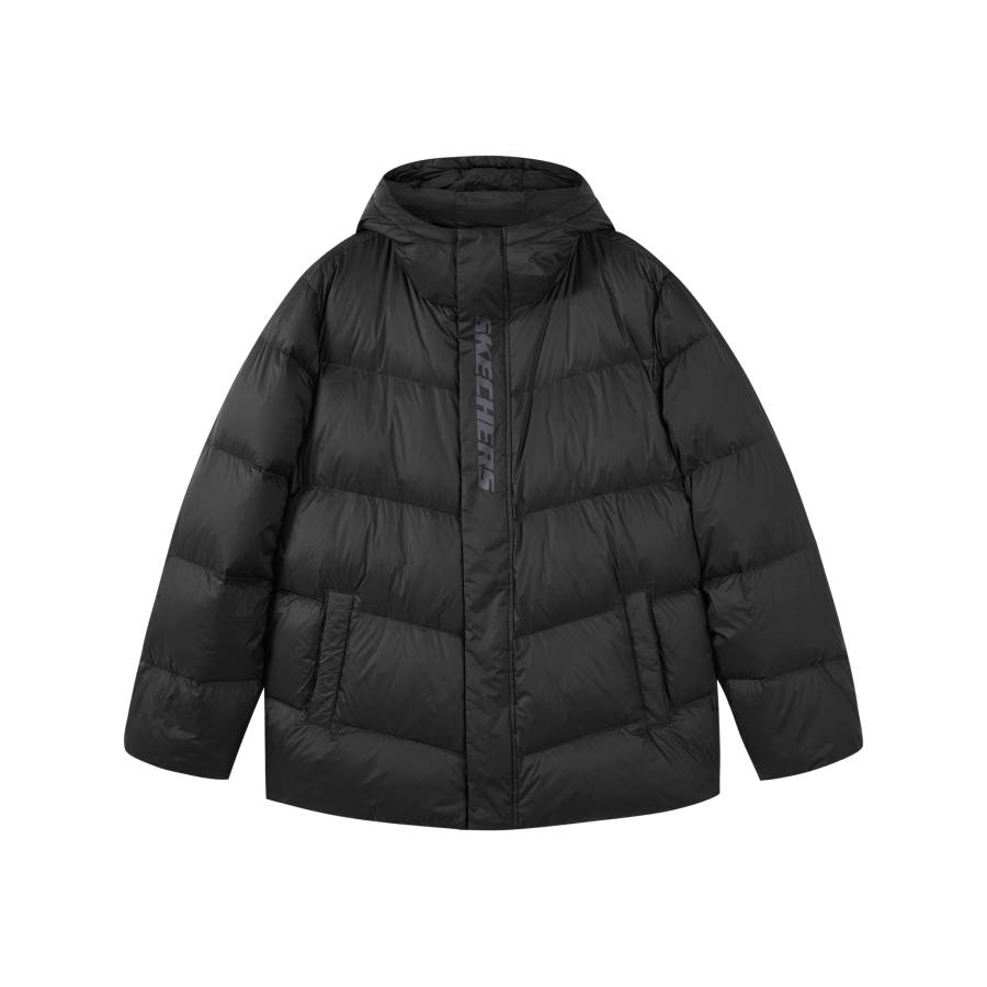 Skechers Down Jackets Unisex Hooded Moderate