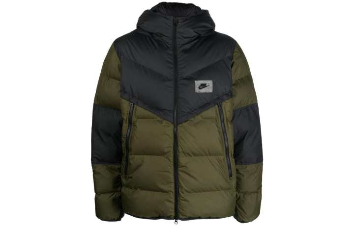 Nike Nike Down Jackets Men's Green Hooded Thickened Other