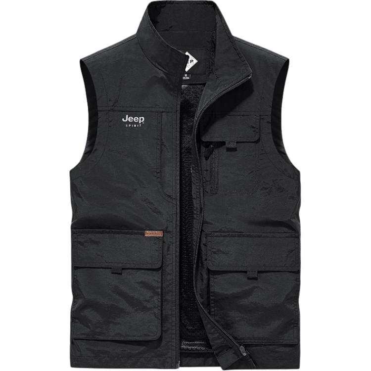 JEEP SPIRIT Vests Men's Stand Collar Thin Other