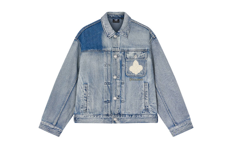 Palladium Pearl Collection Denim Jacket Unisex Badge Blue