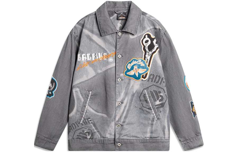 Li-Ning Li Ning Badfive Denim Jacket Men's Obsidian Gray
