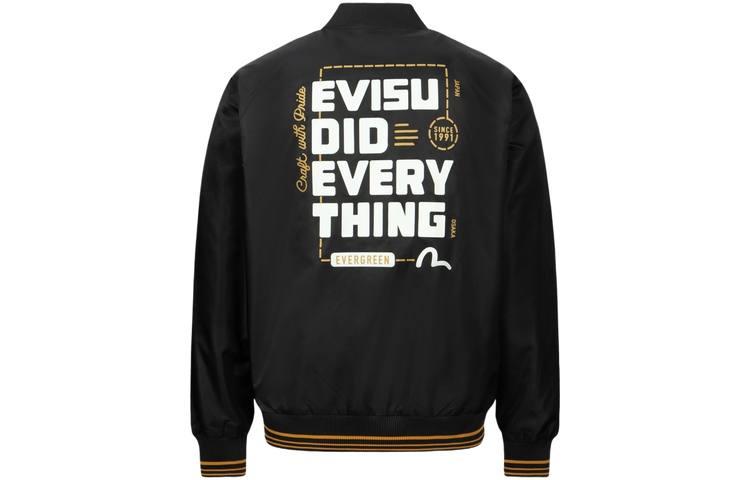 EVISU EVISU Jackets Men's Black Stand Collar Moderate Other