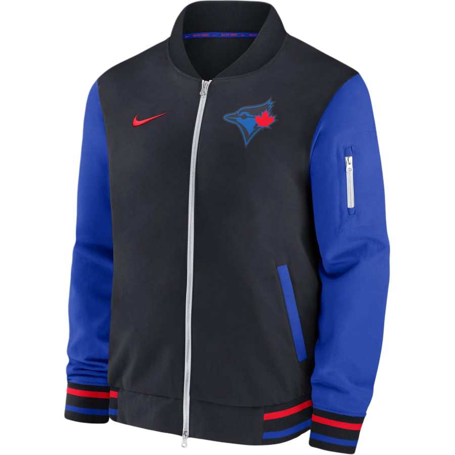 Nike Nike Toronto Blue Jays Authentic Collection City Connect Game Time Men's Nike Mlb Full Zip Bomber Jacket