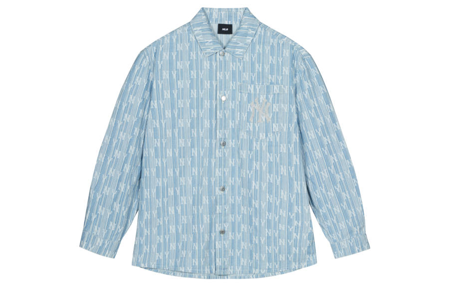 MLB MLB New York Yankees SS24 Denim Jacket Spring Fall Unisex Light Blue