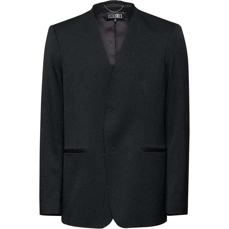 MM6 Maison Margiela Single Breasted Raw Cut Edge Blazer