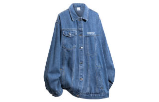 EOOVEN Denim Jackets Unisex Lapel Moderate Straight Fit