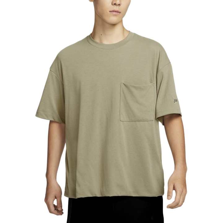 Nike Nike T Shirts Men's Olive Green Crew Neck Moderate Straight Fit