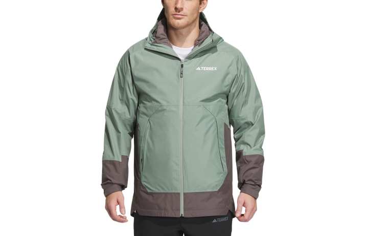 Adidas Adidas Waterproof And Windproof Windbreaker Jacket Men's Dusty Green