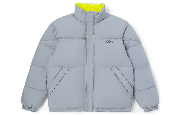 Kappa Solid Color Stand Collar Down Jacket Unisex