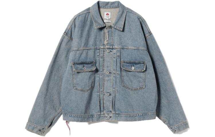 Beams Beams Denim Jackets Men's Indigo Lapel Moderate Other