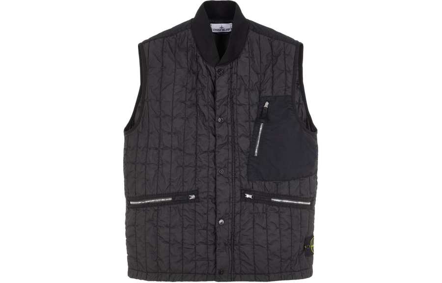 STONE ISLAND Stella Button Up Quilted Padded Gilet