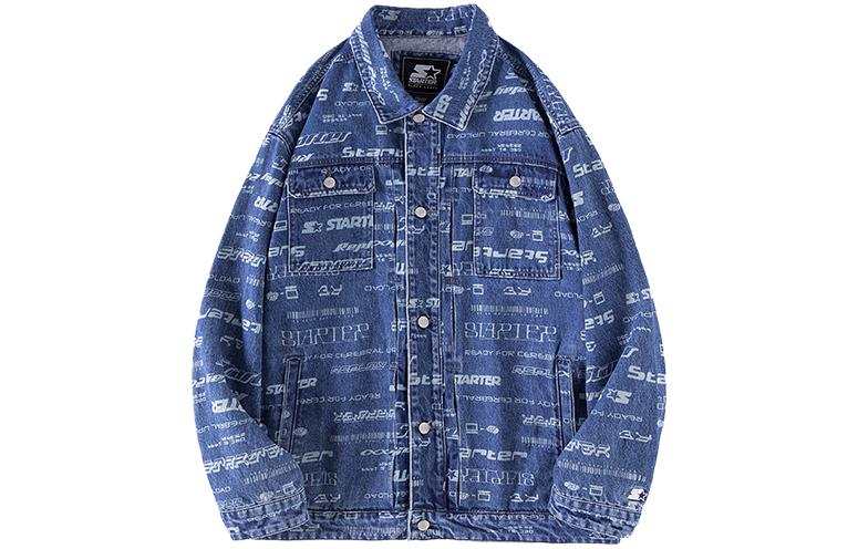 STARTER STARTER Denim Jackets Men's Denim Blue Lapel Moderate Other