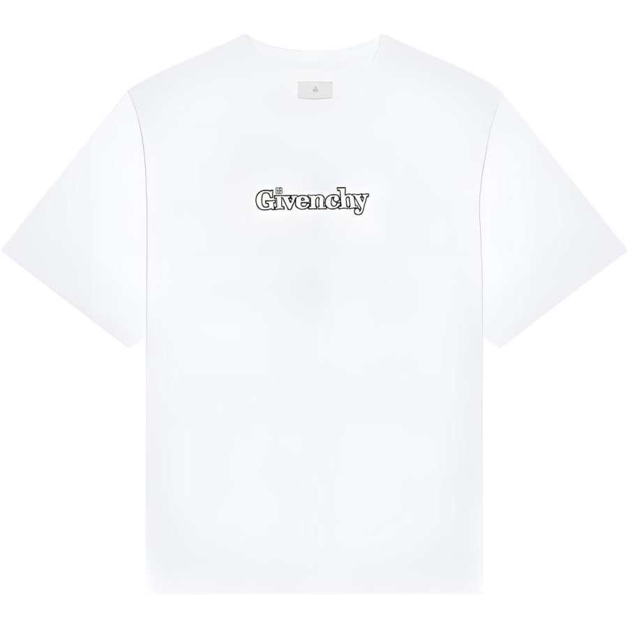 Givenchy Givenchy T Shirts Men's White Crew Neck Moderate Straight Fit