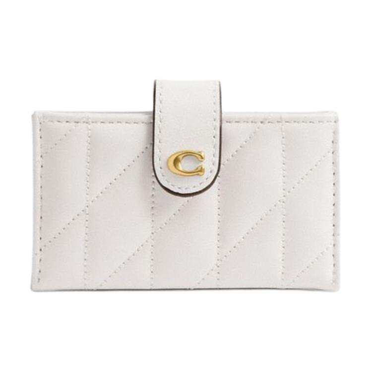 COACH Essential Nappa Leather Card Holder Women's White