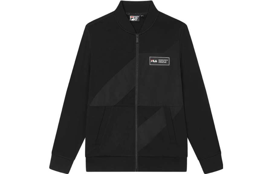 FILA Jackets Men's Jet Black Baseball Collar Moderate Other