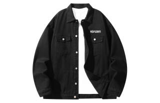 KONZEN· Denim Jackets Unisex Lapel Moderate Other