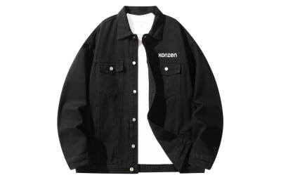 KONZEN· Denim Jackets Unisex Lapel Moderate Other
