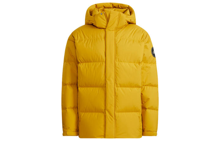 Adidas Adidas Down Jackets Men's Gold Hooded Thickened Puffer Jacket