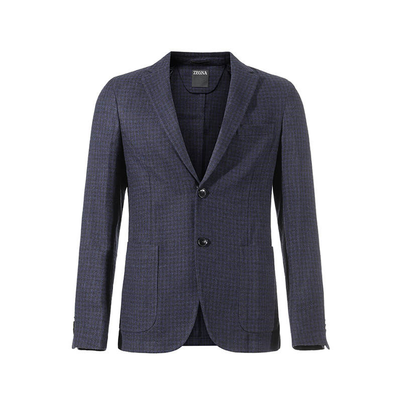 Ermenegildo Zegna Single-Breasted Checked Blazer