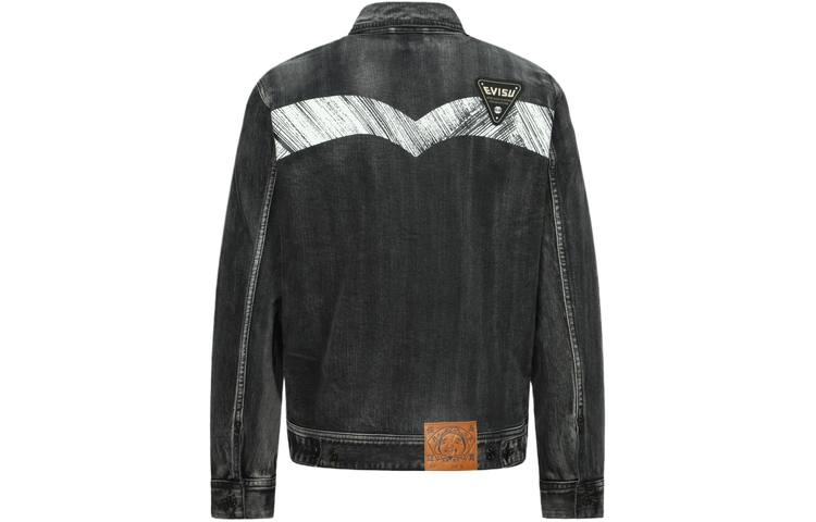 EVISU EVISU Denim Jackets Men's Denim Black Lapel Moderate Other