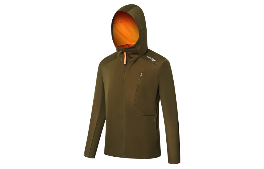 Saucony Jackets Men's Kikyo Green Hooded Moderate Other