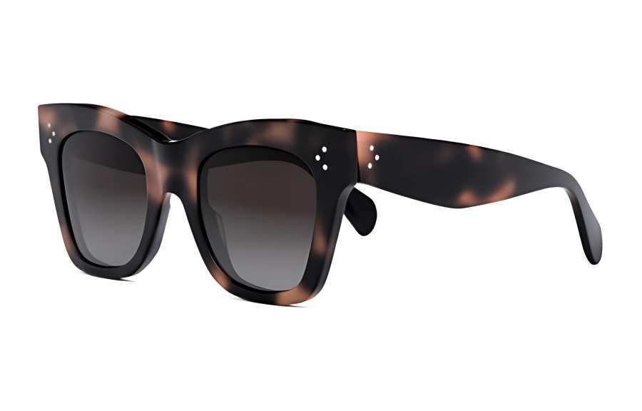 CELINE CELINE Acetate Irregular Shape Sunglasses Unisex Brown