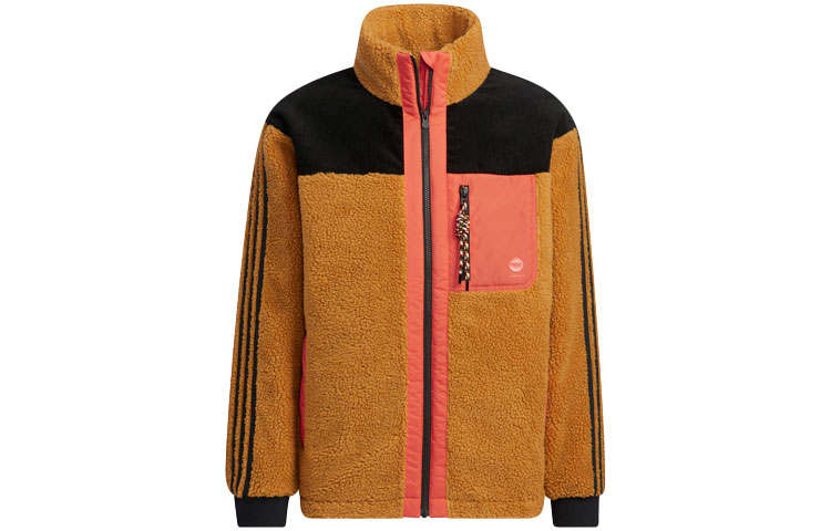 Adidas Neo Puffer Jackets Unisex Brown Stand Collar Moderate Other