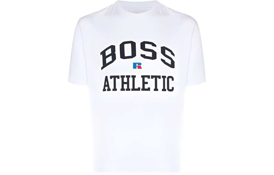 HUGO BOSS T Shirts Men's White Crew Neck Moderate Straight Fit