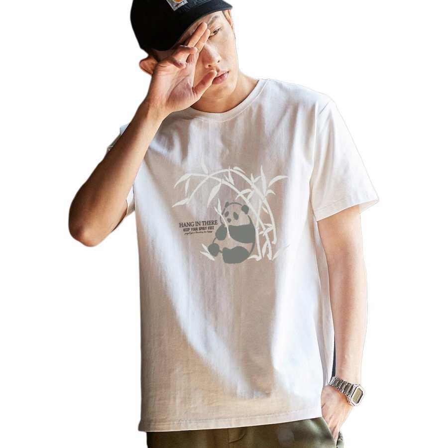 Tonlion T Shirt Men's Raw White