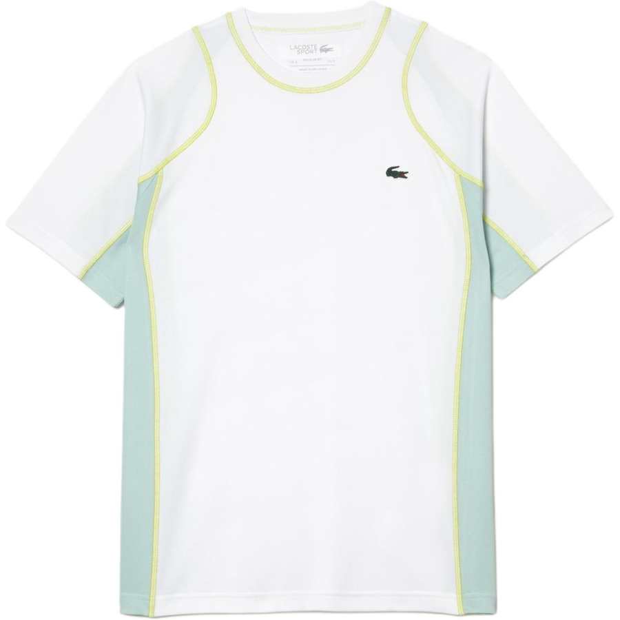 LACOSTE T Shirts Men's White Crew Neck Moderate Straight Fit