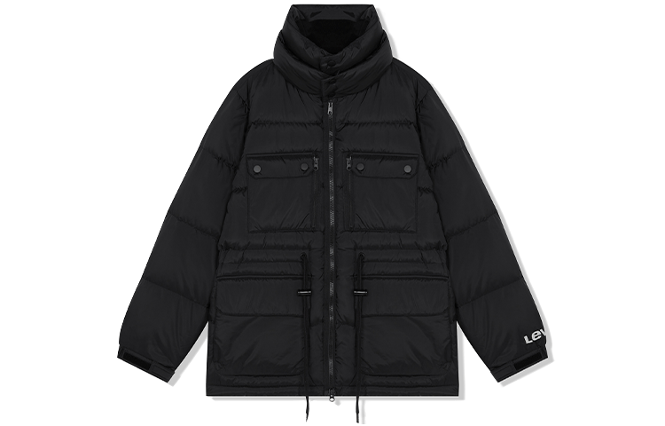 Levis Levis Down Jackets Men's Black Stand Collar Without Hood Moderate Other