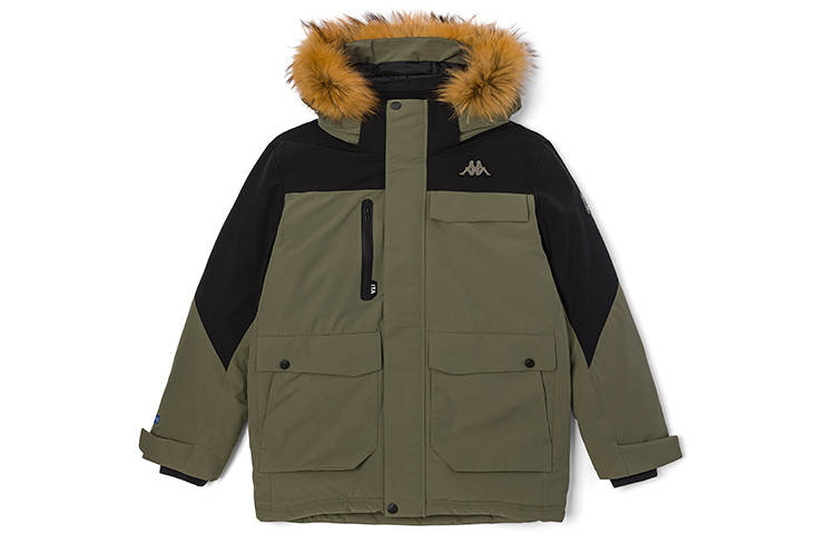 Kappa Kappa Down Jackets Men's Hooded Moderate Parka Down Jacket