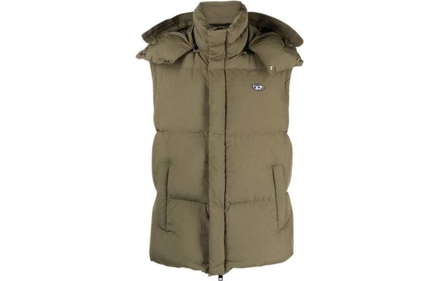 DIESEL Jackets Men's Olive Hooded Moderate Other
