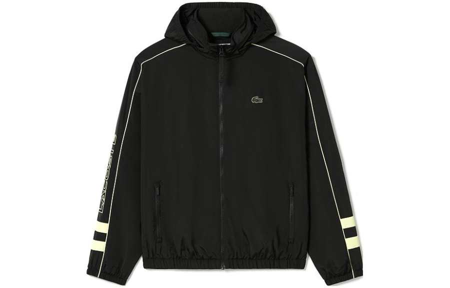 LACOSTE LACOSTE Jackets Men's Black Hooded Moderate Other