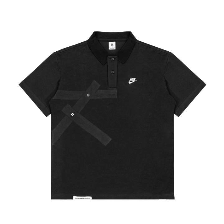 Nike Nike Polo Shirts Unisex Black Polo Collar Moderate Straight Fit