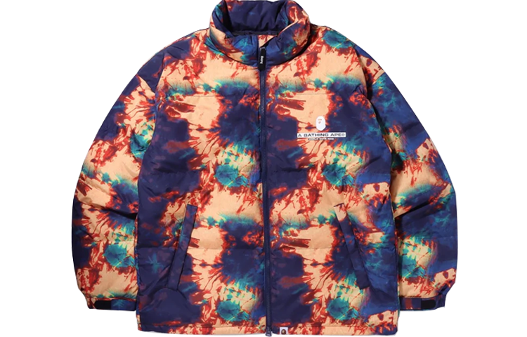 A BATHING APE Bape Tie Dye Loose Fit Down Jacket