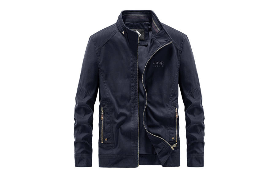 JEEP SPIRIT Jackets Men's Stand Collar Moderate Workwear