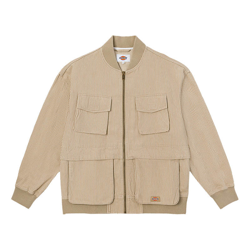 Dickies Dickies Jackets Men's Ecru Baseball Collar Moderate Workwear