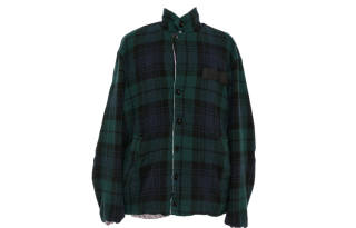 Sacai checked reversible wool jacket