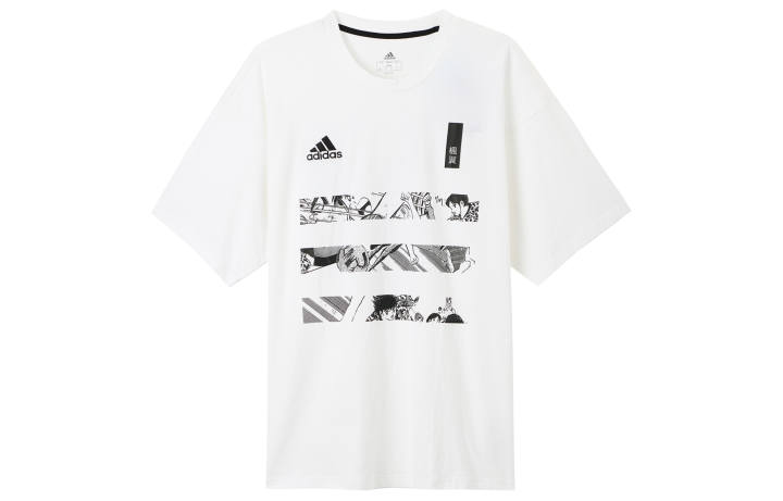 Adidas Adidas T Shirts Men's White Crew Neck Moderate Straight Fit