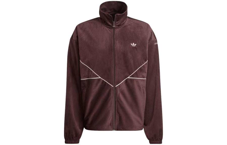 Adidas Originals Jackets Men's Brown Stand Collar Moderate Other